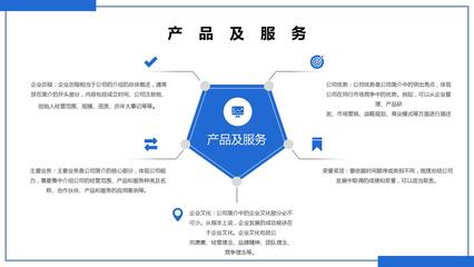 蓝色商务公司企业介绍品牌推广宣传PPT模板